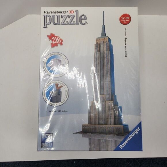 NEW Ravensburger 3D Jigsaw Puzzle Empire State Building 216 Pieces - Picture 3 of 8